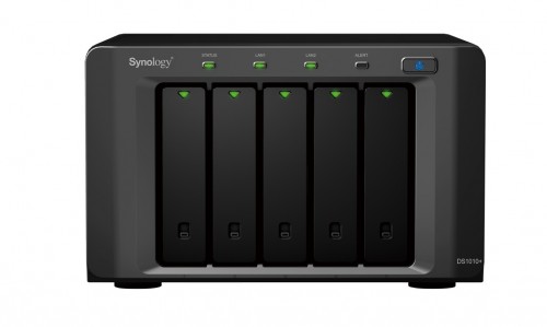 Synology Launches the DiskStation DS1010+ Five Bay Scalable NAS with 250% Faster Write Speeds   DS1010+ web front 500x299 